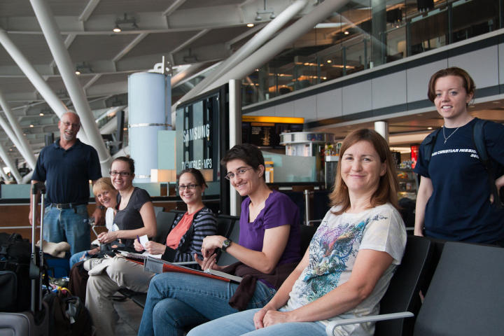 From left: John, Gaye, Lynnea, Alyson, Jen, Susan, Bonnie