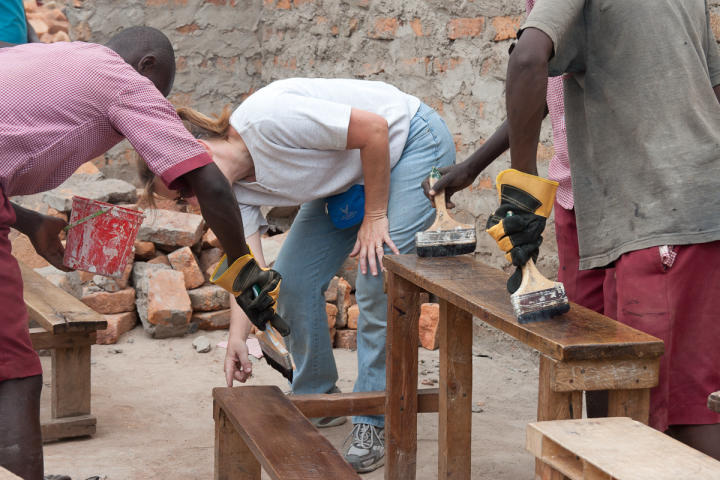 Refinishing the desks