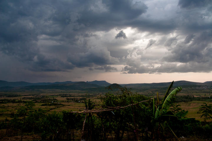 Rain coming toward the center