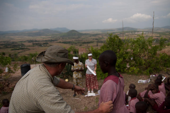 John M. helping out with the coronation