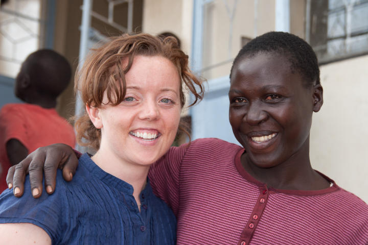 Bonnie and a lady from the women's group