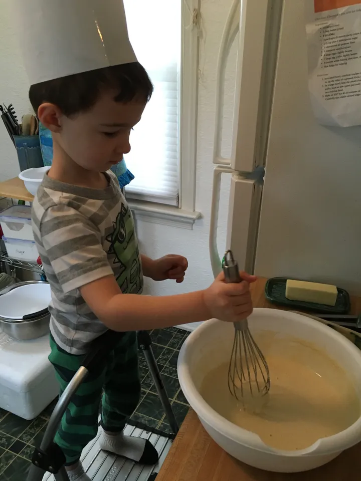 Stirring pancake batter