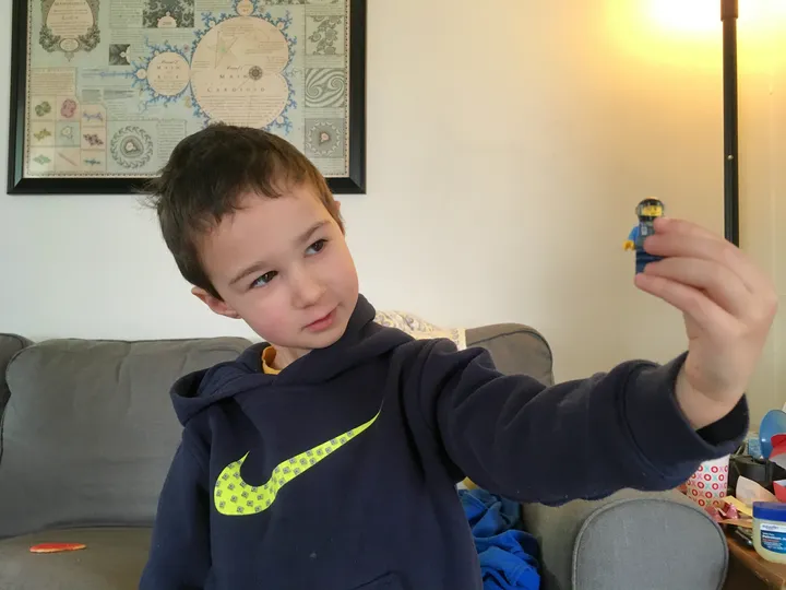 His first Lego man