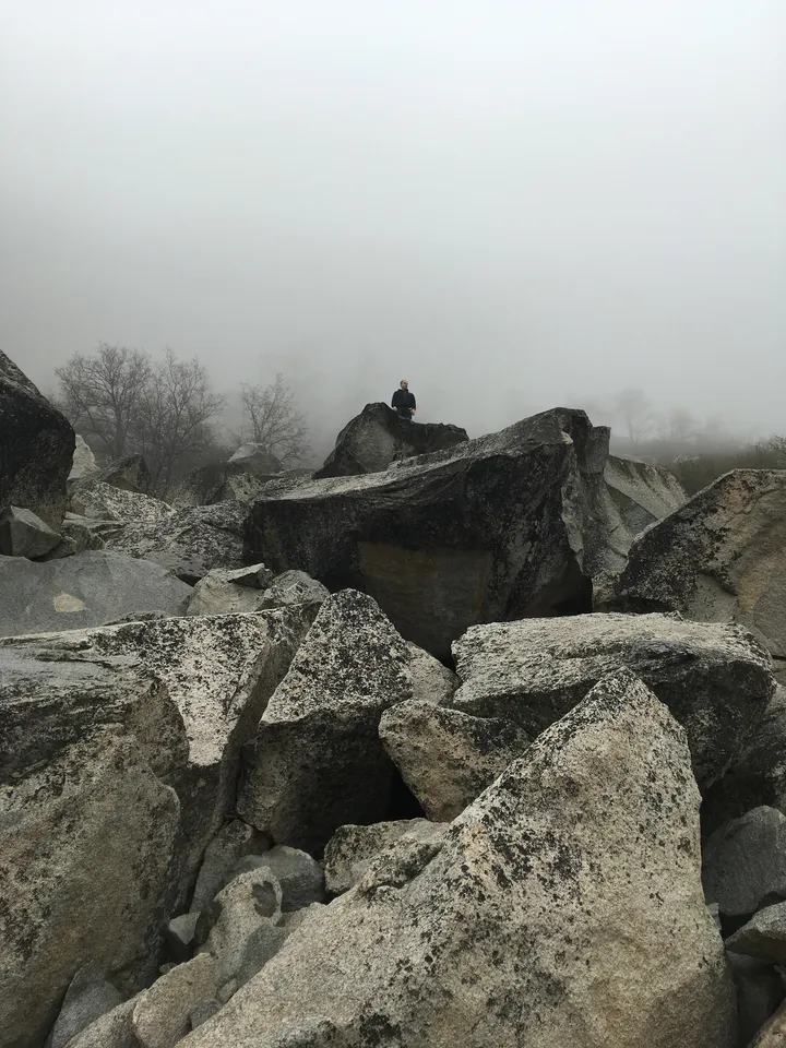 Scott atop some more rocks