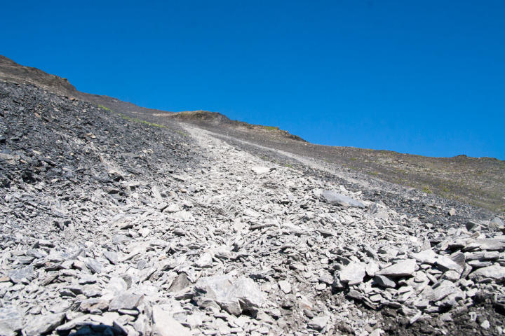 90% of the Runner's Trail is scree