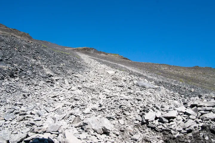 90% of the Runner's Trail is scree