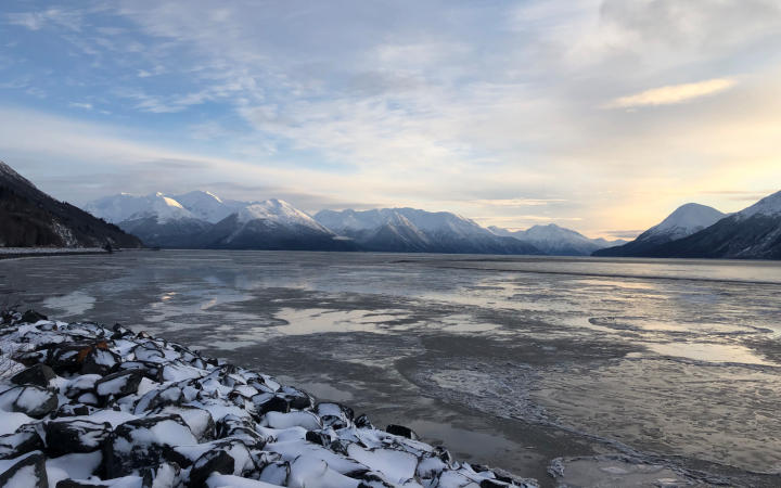 Driving down the Seward Highway, by the Bay