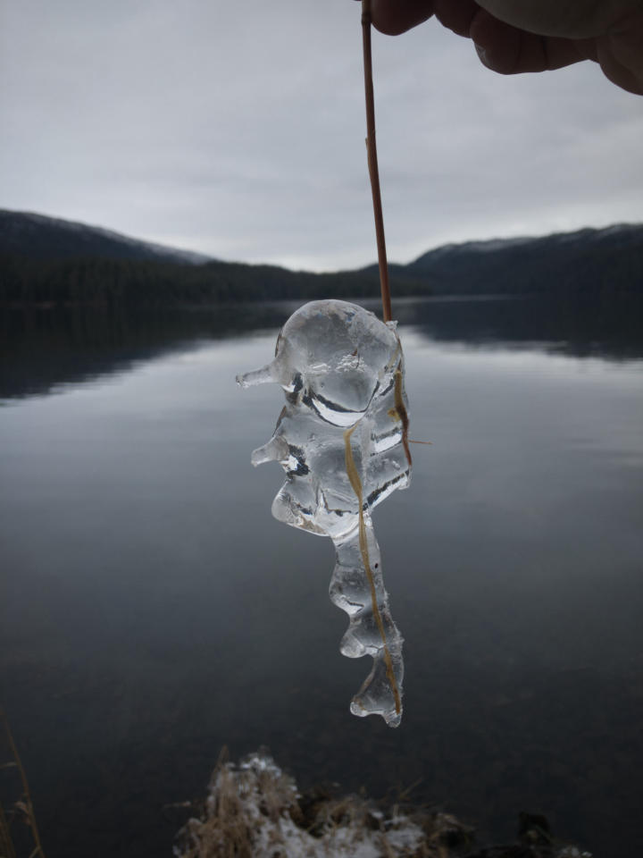 Clear lake ice