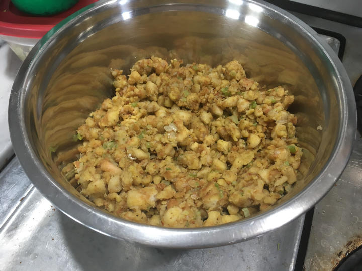 Photo of finished stuffing