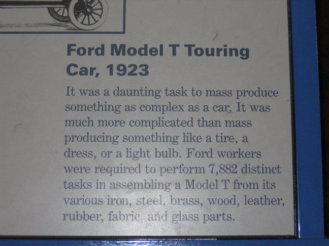 Model T's placard