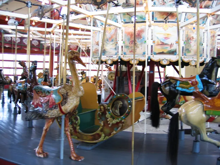 A blurry carousel picture