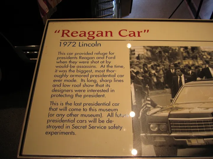 Placard: Reagan Car