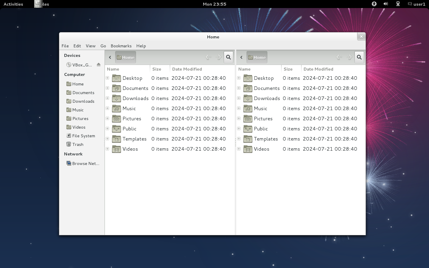 screenshot of old version of gnome file manager that actually had useful features