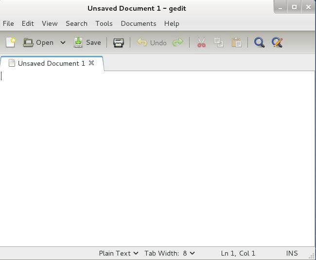 Screenshot of Gnome Text Editor that has features