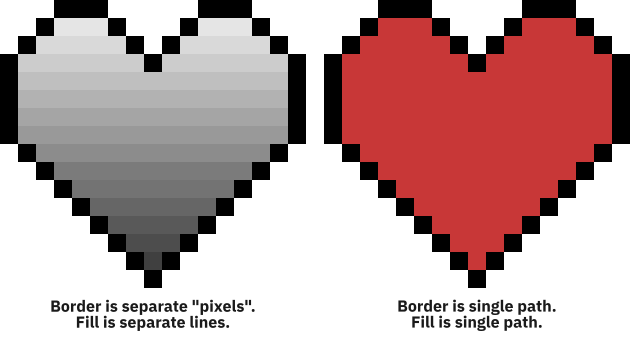 A gray and a red valentine day heart