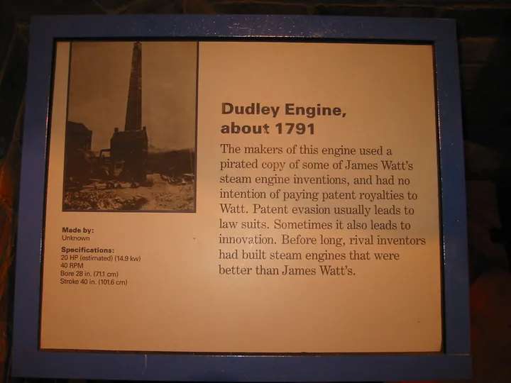 Placard for the Dudley Engine