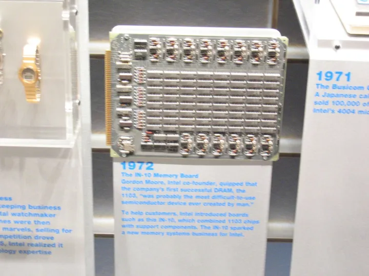 Blurry picture of Intel's first DRAM module