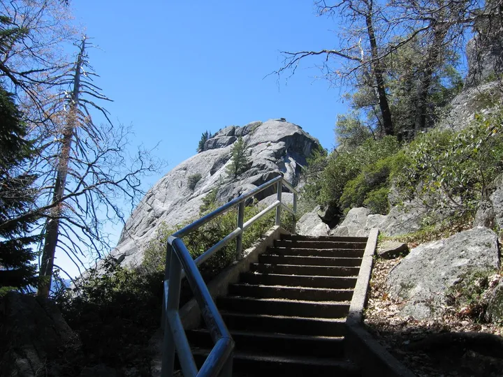 The start of the steps up to Moro Rock