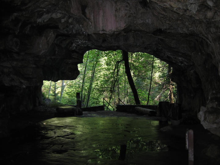 Looking out of the cave