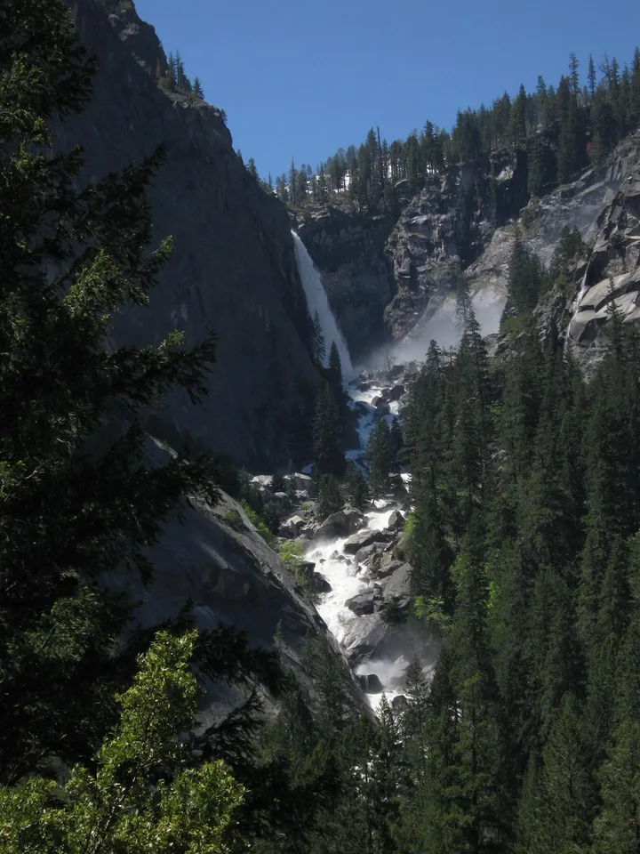 First close glimpse of Vernal Falls