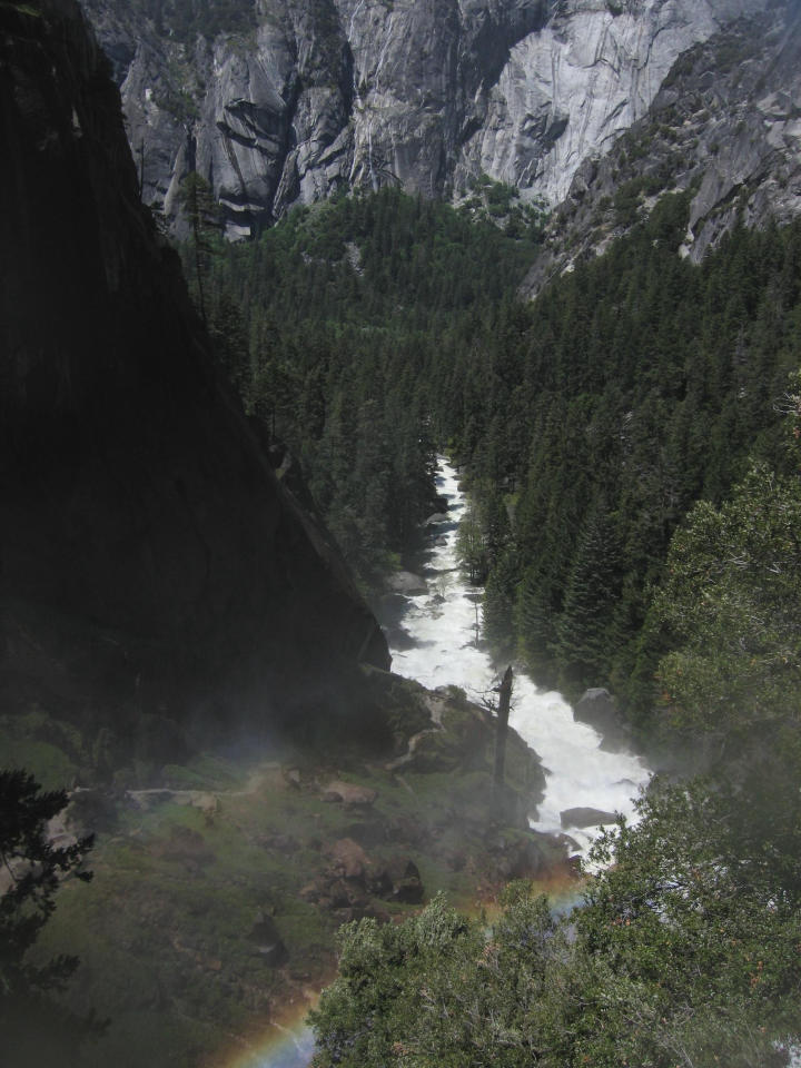 The view from atop Vernal Falls