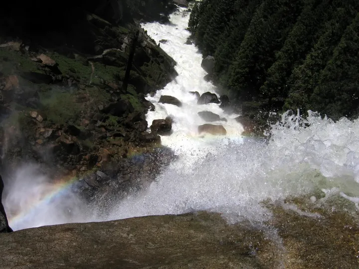 The drop from Vernal Falls
