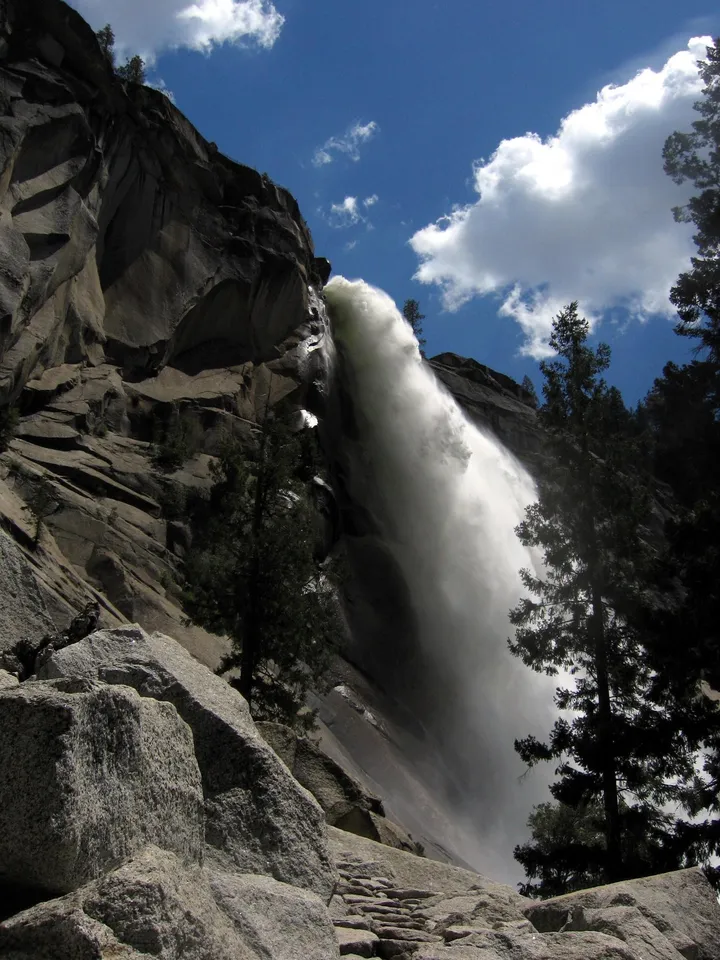 Nevada Falls, in all it's frothy glory