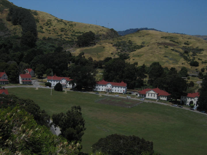 Buildings (unknown function) near the marina