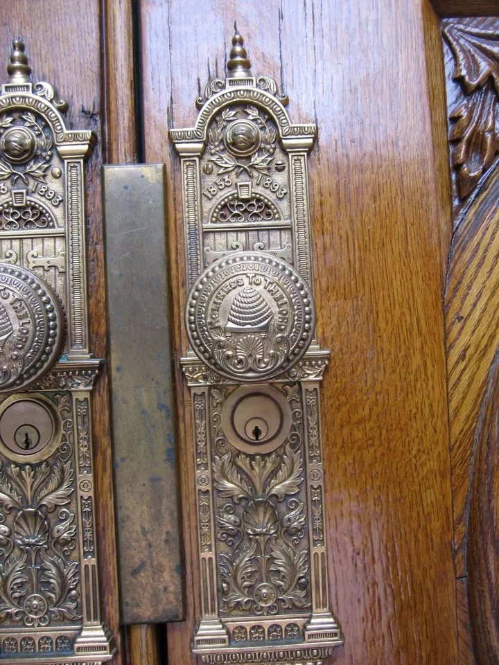 Rather ornate doorknobs