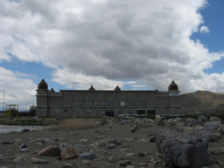 The worn-out, abandoned Saltair III resort