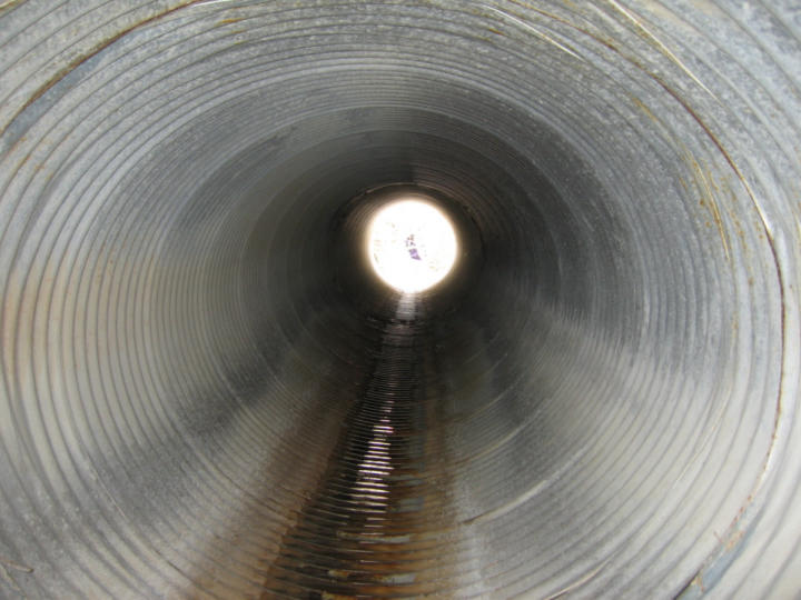 The other end of the tube