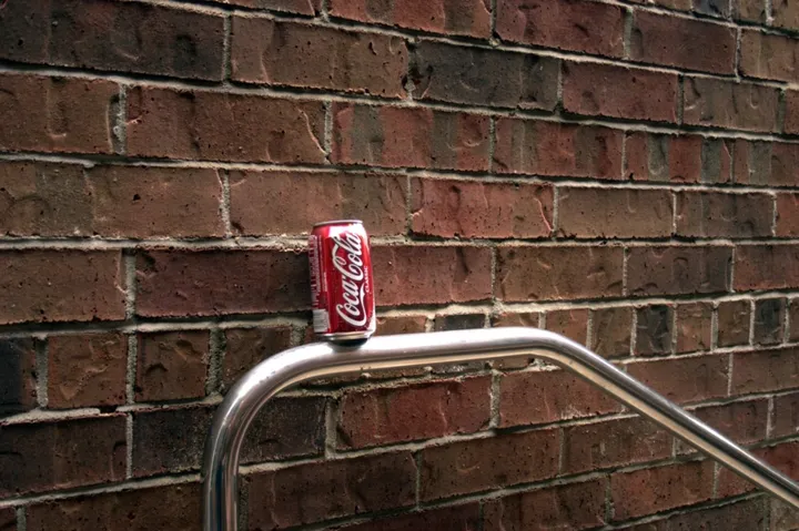 A lonely can of Coke