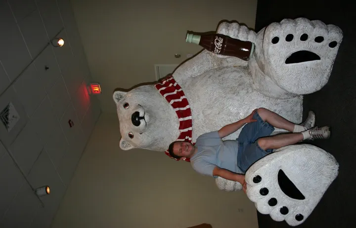 CW and the Coke bear