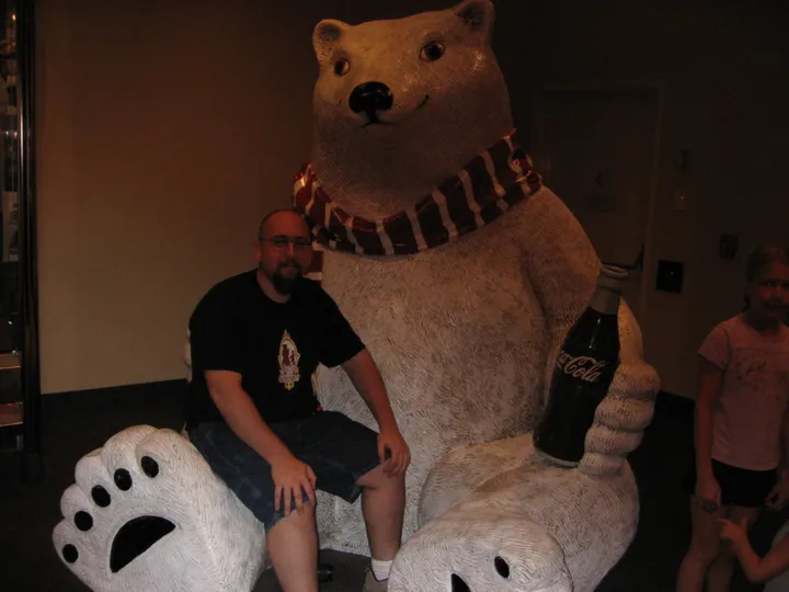 The Coke bear and I