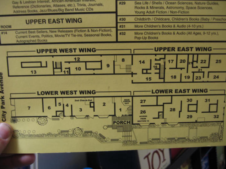 Each room is furnished with a much needed map.