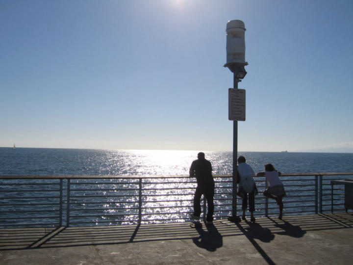 Enjoying the sites from the Hermosa beach Pier