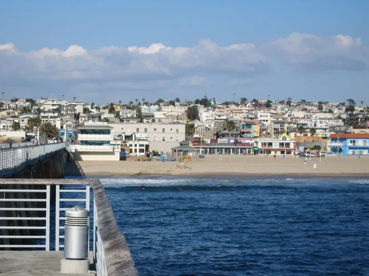 Looking back at the Hermosa area
