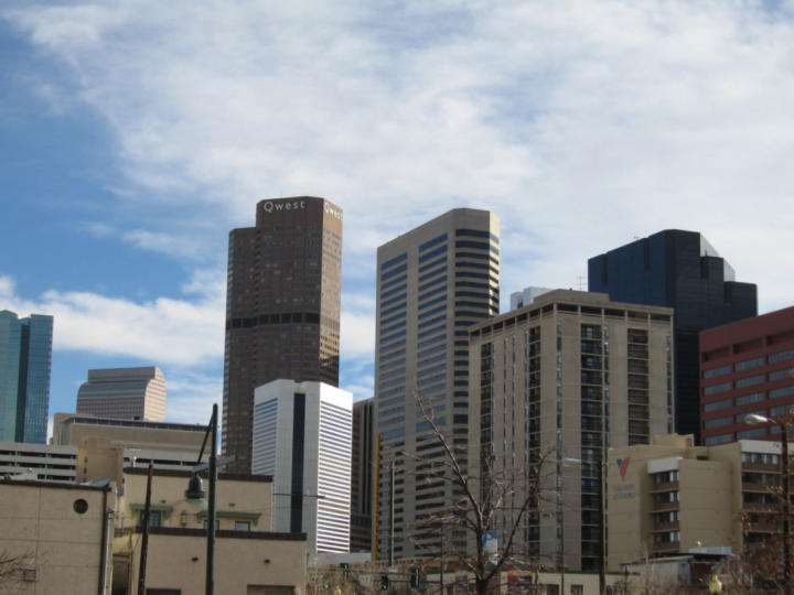 The downtown Denver skyline