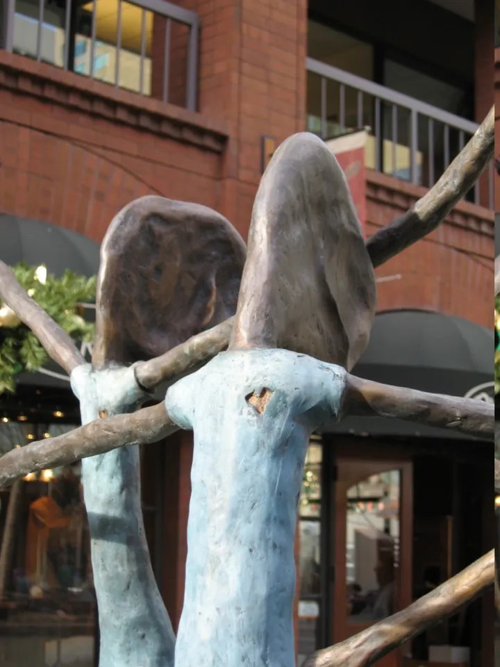 Odd sculpture near the shopping district