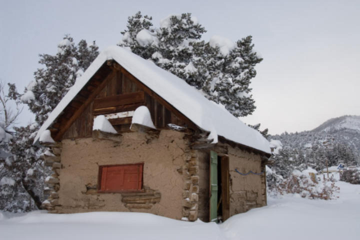 The adobe shed