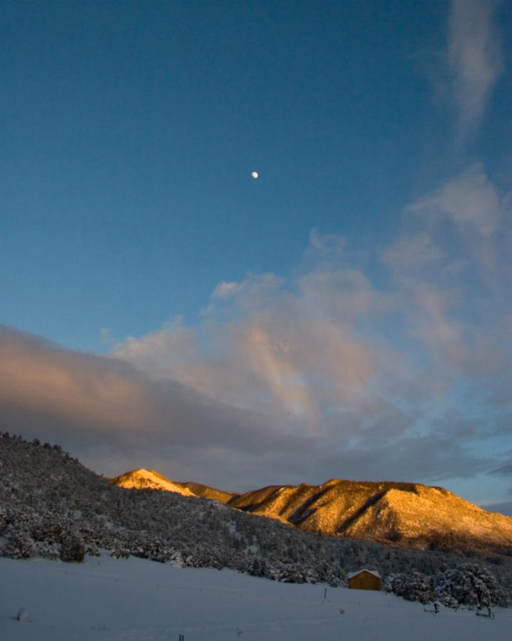 More sunset, and a little luna