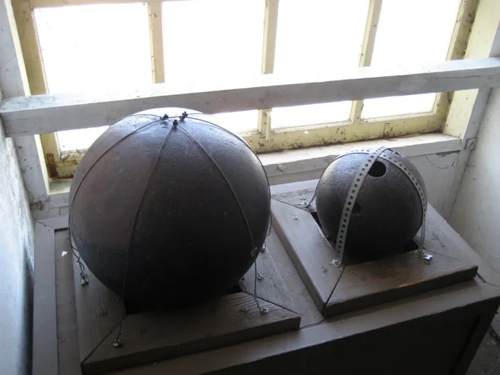Canon balls from Alcatraz’ days as a fort...
