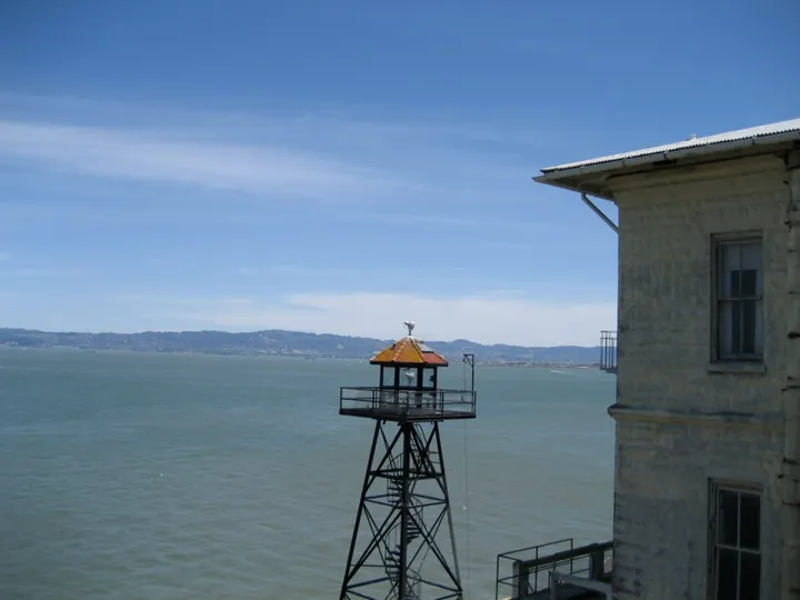 Guard tower overlooking the dock