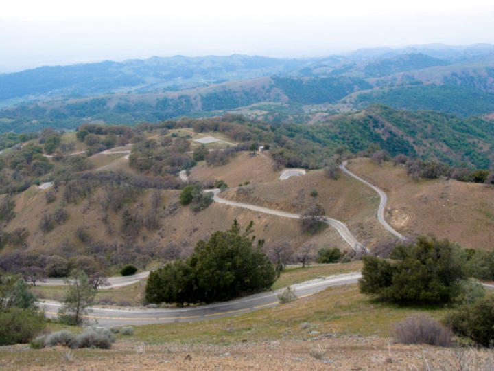 The winding Mt. Hamilton Road